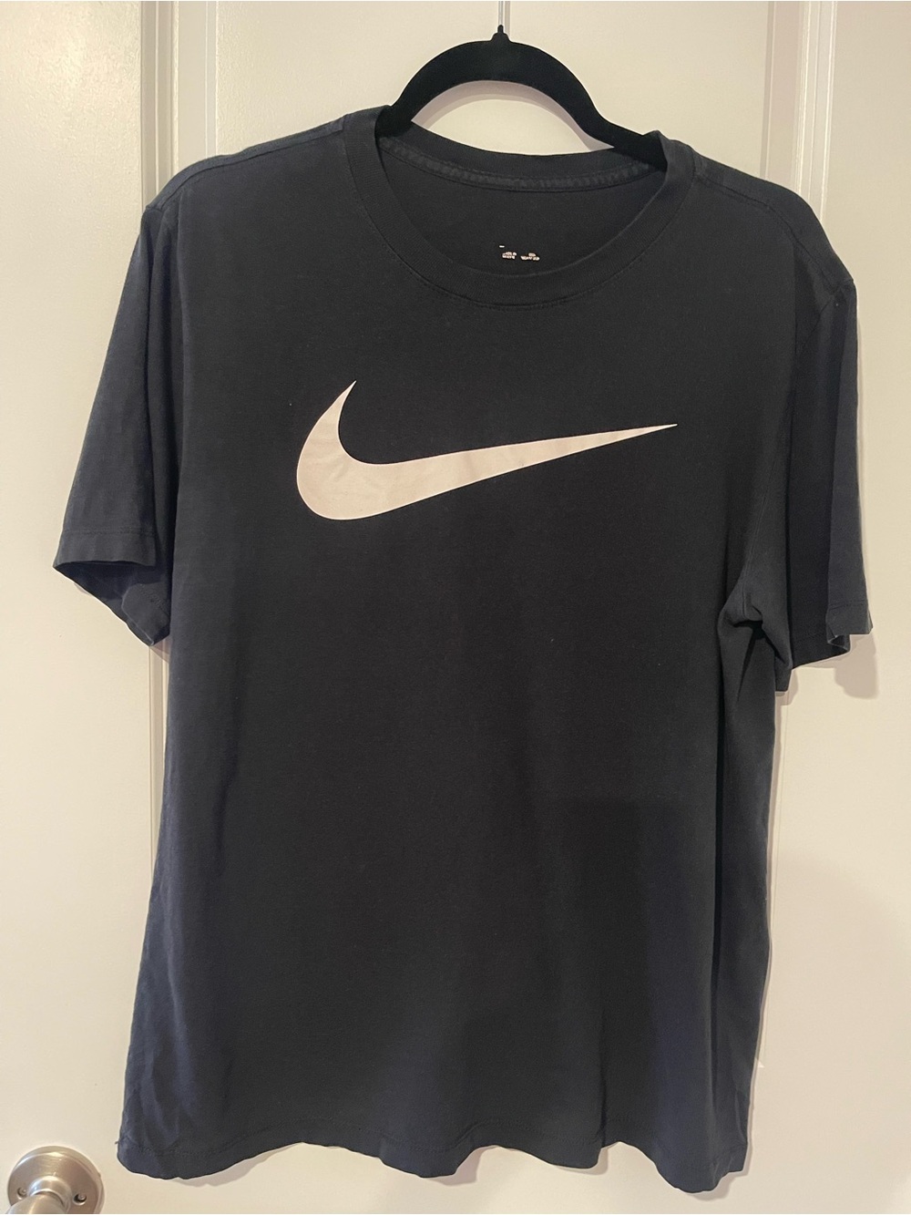 Nike Black Short Sleeve Tee with White Swoosh